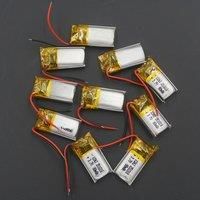 10pcs 3.7V 80 mAh 351018 Rechargeable Polymer Li Lithium Lipo Battery Cell For DIY Headphones