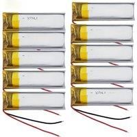 Wholesale 10Pcs 3.7V 220mAh 0.814Wh Rechargeable Li Lithium Battery 501240 For Bluetooth Speaker LED Light Headpones Headset