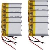 2Pcs 3.7V 500mAh Rechargeable Replacement Lipo Battery 601745 For GPS LED Player Watches Bluetooth