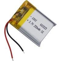 2Pcs 3.7V 250mAh 0.925Wh 602025 Rechargeable Lipo Li Battery For GPS Watch Camera Driving Recorder
