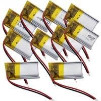 10pcs 3.7V 80mAh Rechargeable Polymer Lipo Battery 401119 For Bluetooth Speaker Headset Glasses