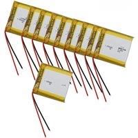 10 pcs 3.7V 1800mah 6.66Wh Polymer Rechargeable Lithium LiPo Battery 804040 For Mp3 GPS PSP Mobile