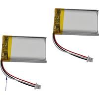 2pcs 3.7V 850 mAh Rechargeable Li LiPo Battery 802540 3 Wire Thermistor JST 3Pin 1.0mm Connector For