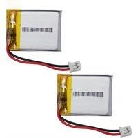 2pcs 3.7V 370mAh 1.37Wh Rechargeable Li Battery 502530 LiPo 2pin JST-PH 2.0 Plug For GPS Driving
