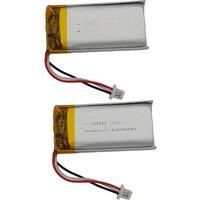 2pcs 3.7V 600mAh 2.22Wh LiPolymer Li Lipo Battery 702040 Thermistor JST 3Pin 1.0mm For Record Pen