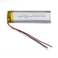 3.7V 1000mAh 3.7Wh Polymer Lipo Rechargeable Battery 3 Wire Thermistor 901860 For Cellular Line