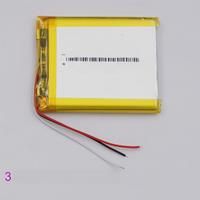 3.7V 2500mAh Rechargeable 3 Wires NTC Thermistor Polymer Li Battery 605060 For GPS Sat Nav Bluetooth