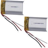 2pcs 3.7v 500mah 1.85Wh Li-polymer Rechargeable Li Lithium Battery 902030 Thermistor 3-Wire NTC For