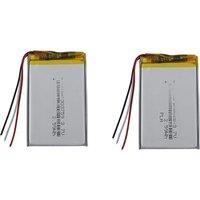 2pcs 3.7V 700mAh 2.59Wh Li-Polymer Li Lithium-ion Battery 303759 Li-po NTC 3-Wires Thermistor For