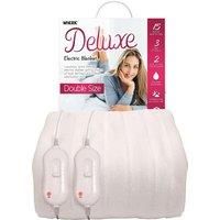 Mylek Electric Blanket Double Bed Fitted Heated Mattress Cover Dual Control With Elasticated Skirt - Size 200 X 137Cm