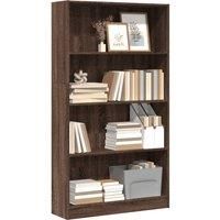 Bookcase Brown Oak 80x24x143 cm Engineered Wood