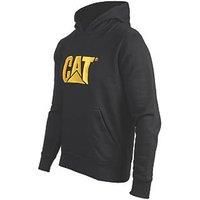 Mens Caterpillar Trademark Work Pull Over Sweat Shirt Hoodie Sizes M to 4XL