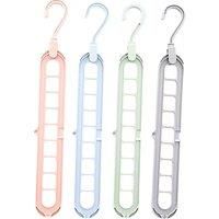 9-In-1 Space-Saving Clothes Hangers - 2 Sizes, 4 Colours!