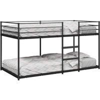 Bunk Bed without Mattress Black 90x200 cm Steel