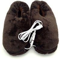 Usb Heating Fluffy Boots And Slippers In 3 Colours - Black