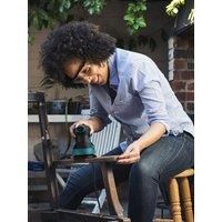 DOVAMAN Random Orbital Sander, 350W, 3 Amp, 125mm, Corded, 6 Variable Speeds, Dust Box, 12pcs Sanding Discs