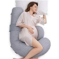 MOMCOZY PP006-GR00NB-C F Shaped Pregnancy Pillow - Purple