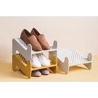 Perforated Space-Saving Shoe Rack - 3 Colours! - Blue