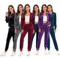 Women'S Casual Loungewear Tracksuit Set - 7 Colours - Black