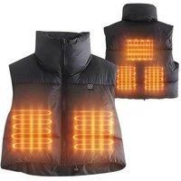 Black Women's USB Heated Gilet Jacket with 5 Warmth Zones