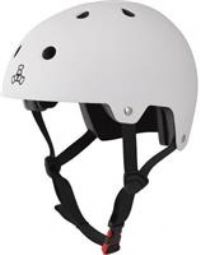 Triple 8 Brainsaver EPS Unisex Rubber Helmet, White (White), L/XL
