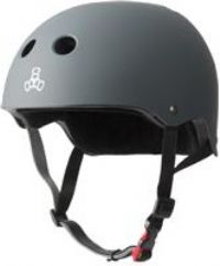 Triple 8 New York 337024-028-1XS Sweat Saver Cert Helmet, Rubber Carbon, X Small