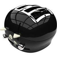 FUNKY Large Retro 4-slice Toaster, Extra Wide & Deep Slots, 6 Browning Levels, Frozen, Cancel and Reheat Function - Black