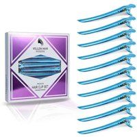 Vellen Super Sectioning Clips - Professional Hairdresser Hair Salon Grip Clamps - Hairdressing Styling Tool Hairclips - 10 Pack Blue