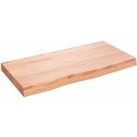 Wall Shelf Light Brown 80x40x(2-6) cm Treated Solid Wood Oak