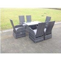Oblong Table Adjustable Reclining Chair Rattan Dining Set Garden Furniture Table And Chair Set 6 Chairs