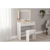 Hollywood Style Dressing Table & Stool Set with LED Mirror