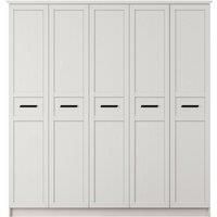 Daisy 5 Door Wardrobe, White Colour