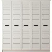 Venice Xl 5 Door Wardrobe, White