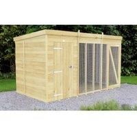 DIY Sheds Timber Dog Kennel And Run (Full Height) 12 x 6ft