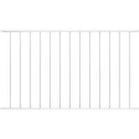Fence Panel Powder-coated Steel 1.7x0.75 m White