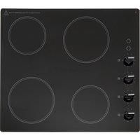 Montpellier CKH61 60cm Four Zone Ceramic Hob With Side Controls  Black