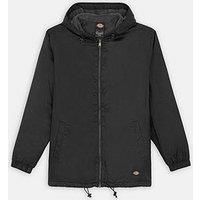 Dickies Men/'s Nylon Hooded Fleece Jacket, Black, L