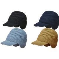 Men'S Ear Warmer Knitted Cap - 4 Colours! - Navy