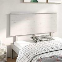 Bed Headboard White 144x6x82.5 cm Solid Wood Pine