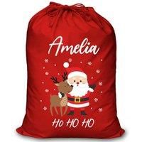 Personalised Red Christmas Santa Sack - Memorable Holiday Gift-Giving & 2 Sizes