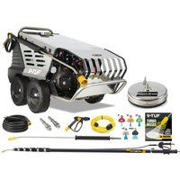 V-TUF V-TUF RAPIDVSC240V-KIT4 100Bar, 12L/min Hot Pressure Washer with Stone Restoration & 12.8m Roof Cleaning Bundle (230V)