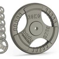 Tri Grip Cast Iron Weight Plates Barbell Plate 1" Dumbbell Weights Plate Disc