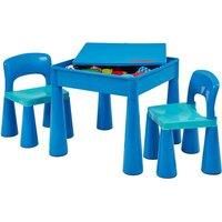 Kids Blue 5 in 1 Multipurpose Activity Table & 2 Chairs Lego/Sand/Water/Writing