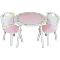 Country Cottage Kidsaw Table and Chairs, Wood, Multi, 50x50x45 cm