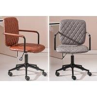 Pu Upholstered Office Chair - Grey & Brown