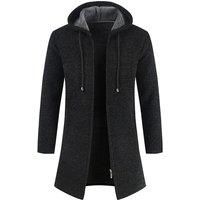 Men'S Cardigan With Hoodie In 6 Sizes And 5 Colours - Grey