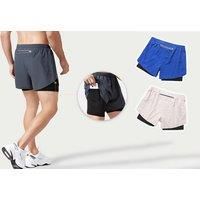Men'S Workout Shorts W/ Multi Pockets In 5 Sizes & 7 Colours - Green