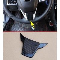 For 2016-2021 Honda Civic 10th Carbon Fiber Car Interior Steering Wheel Sticker Trims
