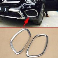ABS Chrome Car Accessories Front Fog Light Cover Trim Bezel For Mercedes Benz GLC Wagon X253 2016