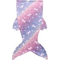 Kids Glow In The Dark Mermaid Tail Blanket In 2 Options - Black